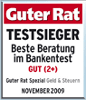 Guter Rat: Beste Beratung im Bankentest